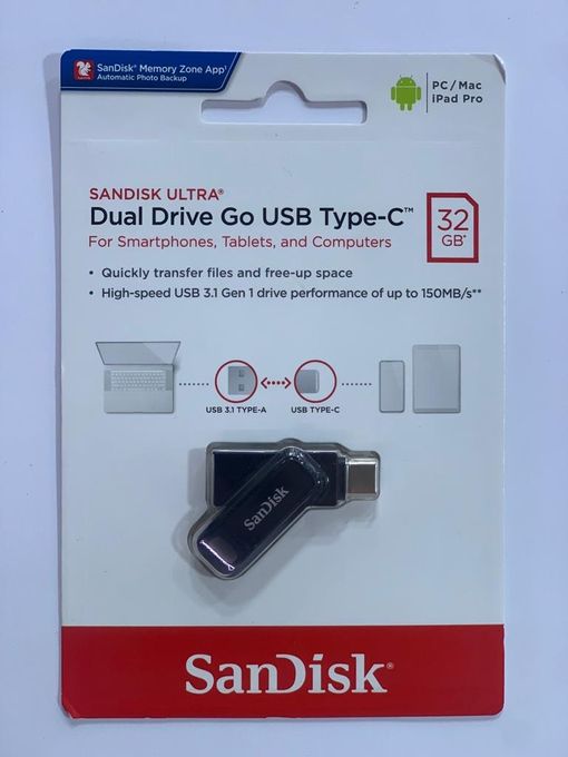  Sandisk FLASH DISQUE SANDISK  UTLRA 32GB TYPE C USB 3.0