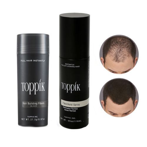  Toppik Pack Fibre De Cheveux Intensifiant & Fixateur - 27.5G - Noir/Black
