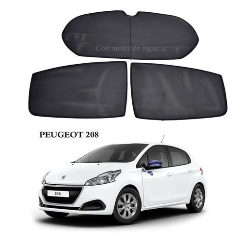  Rideau Fils Rideaux Arrière Peugeot 208 - Noir