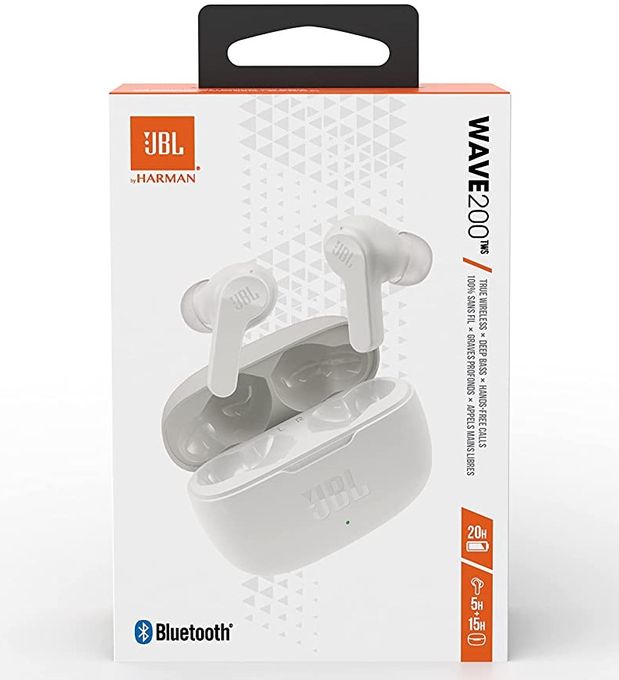  JBL Wave 200TWS Écouteurs Bluetooth intra-auriculaires avec assistant vocal