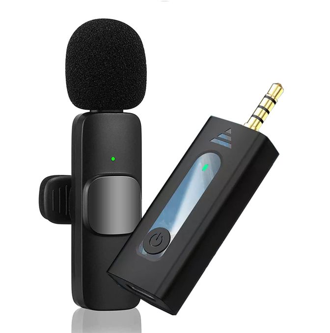  Microphone Sans Fil Auxiliaire 3.5 mm pour Enregistrement, Vlog, Conférence, Interview, Diffusion en Direct Compatible Multi-plateformes K35