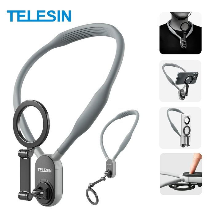  TELESIN Support Magnétique pour Téléphone Portable, Support pour POV/Vlog Selfie accrochée au cou