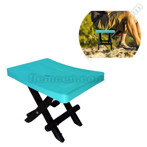  banc De Plage Pliable - bleu noir