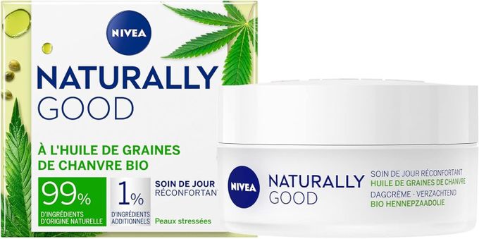  NIVEA NATURALLY GOOD Soin de jour Réconfortant à l'Huile de Graine de Chanvre Bio