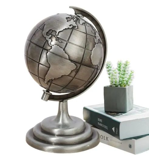  globe en métal moderne vintage en alliage décoration