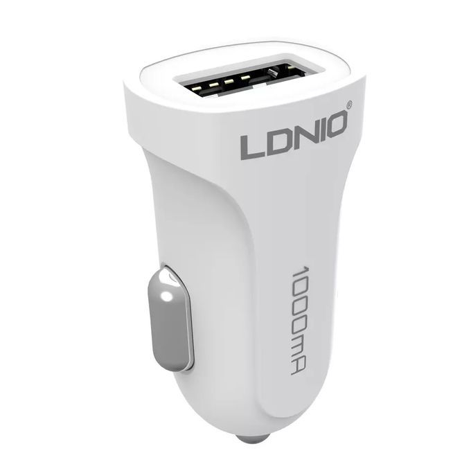  Ldnio DL-C17 Chargeur Auto Voiture USB + Câble 1m - Blanc