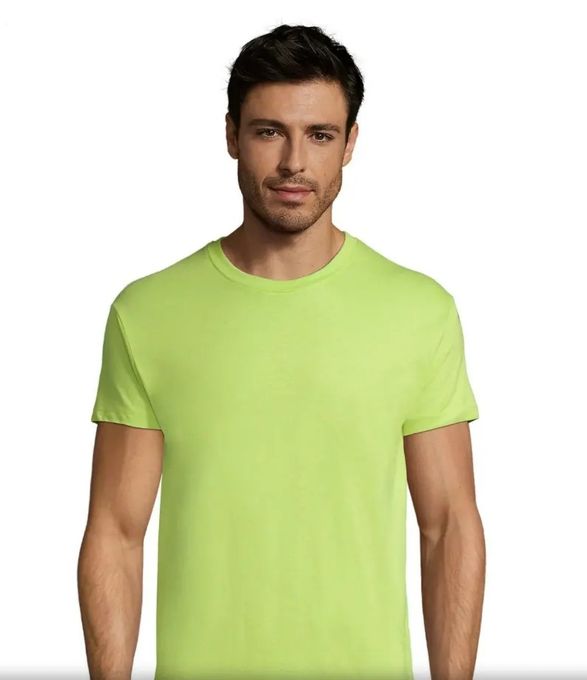  T-shirt Pour Homme - Col Rond - 100% Coton - Vert Pistache