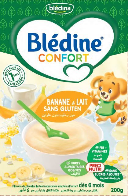 Tarif Et Prix Bledine Confort Banane Lait Sans Gluten Cereales Pour Bebe 0g Algerie