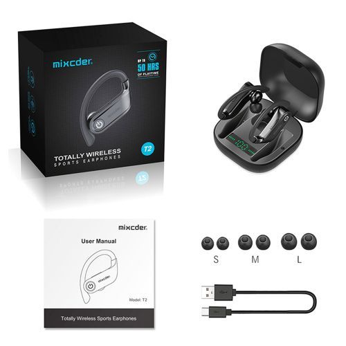  Mixcder Pack 02 Écouteurs Bluetooth Intra-Auriculaires T2 - Noir