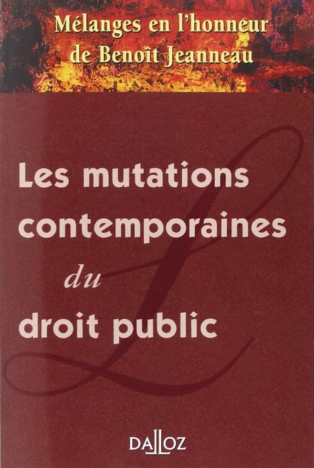  Publisher .Les Mutations Contemporaines Du Droit Public C26Dr.