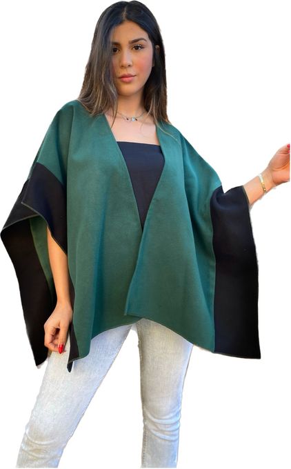  Hazar Cape en Cashmere noir et vert