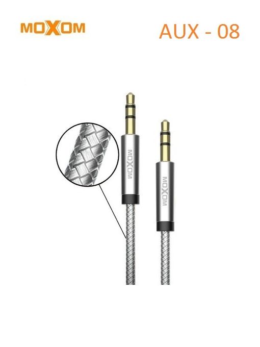  Moxom Cable Auxiliaire - Jack - Audio 3.5Mm - Aux  - Silver