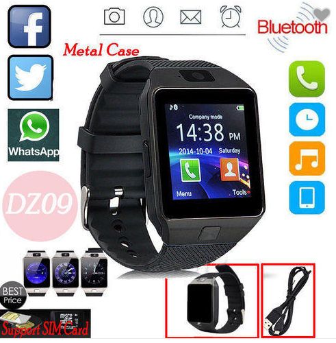  Reliance Montre Smart Watch - Dz09 - Bluetooth- Carte Sim - Caméra - Noir.