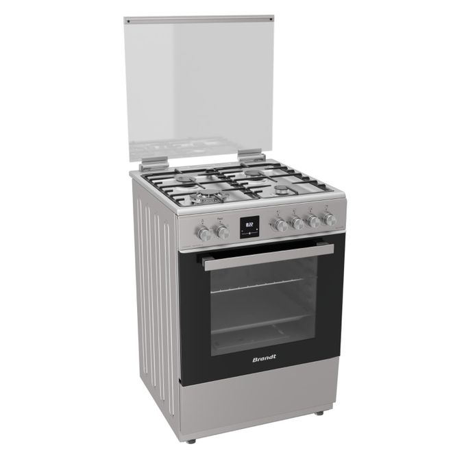  Brandt Cuisinière Mixte BMC62421XA - Inox - Chaleur brassée