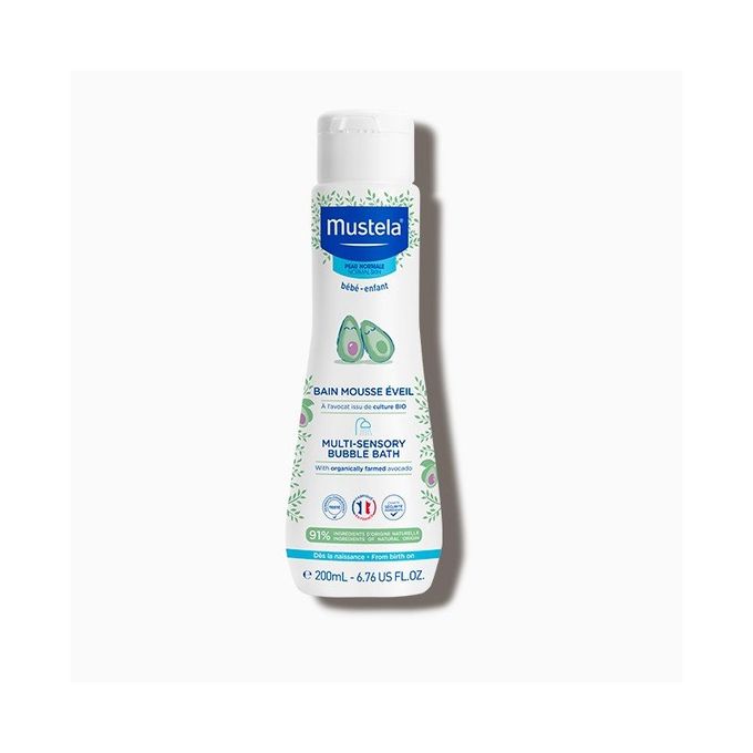  Mustela Bébé Bain Mousse Eveil a l'avocat issu de culture bio  - 200ml