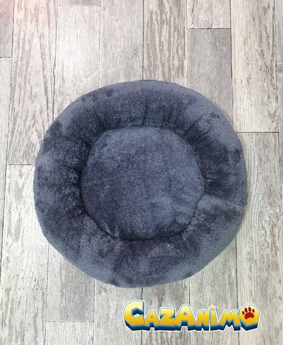  Coussin Rond pour Chats & Petits Chiens Gris 55cm