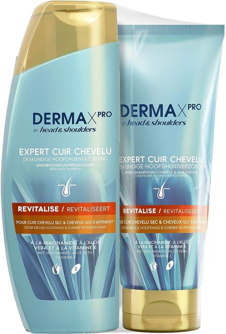  Head & Shoulders Shampoing DERMAxPRO Antipelliculaire Revitalise Expert Cuir Chevelu + Après-Shampoing (225 ml)