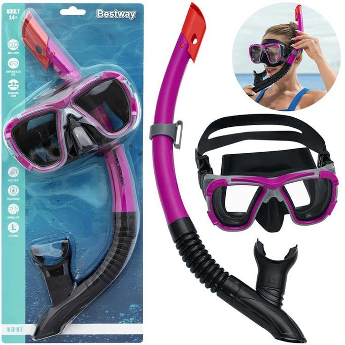 Bestway Kit Plongée Masque et Tuba Snorkeling Inspira de Plage et Piscine