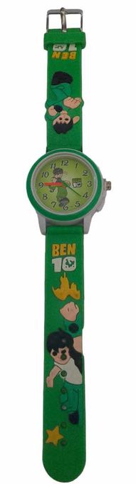  Montre pour garçon - En bracelet silicone - verte