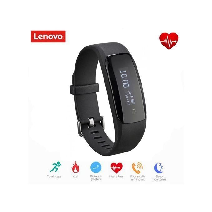  Lenovo Smart band fitness bracelet HW01 plus - Noir