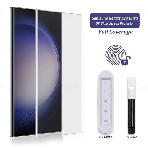  Générique Glass UV Pour Samsung S23 Ultra UV Nano Glass 360 Verre Trempé Protection écran