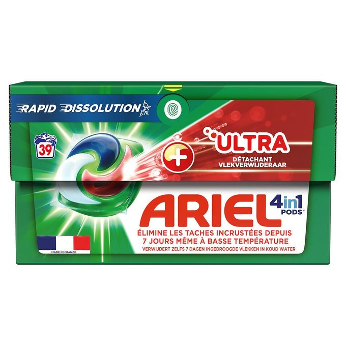  Ariel Pods+ Lessive Liquide en Capsules Ultra détachant