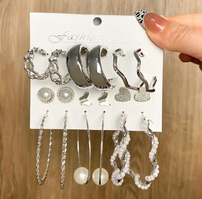  Fashion Jewelry Ensemble 9 Paires de Boucles d'oreilles  Femme