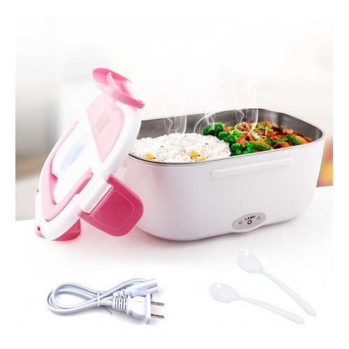  Boite À Déjeuner Chauffante Électrique Inoxydable Lunch Box - 220V 40W - Rose