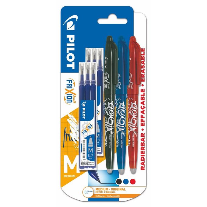 STYLO ROLLER A ENCRE GEL EFFACABLE FRIXION BALL 0.7mm BLEU PILOT REF:  BL-FR7-L