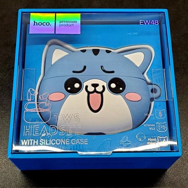  Hoco EW48 Cute Cat - Ecouteurs Sans Fil Bluetooth 5.3 + ANTI-CHOC Cute Cat Offert