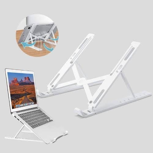  Laptop Stand Creative Folding Storage Bracket Blanc