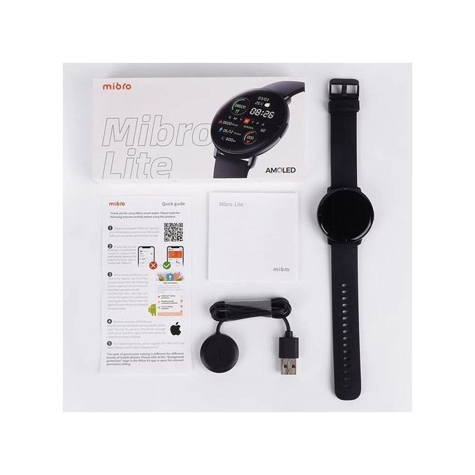  XIAOMI Smart Watch - Montre Connectée pour hommes et femmes, moniteur d'activité physique, écran AMOLED 1.3 ", fréquence cardiaque, oxygène sanguin, surveillance de la santé