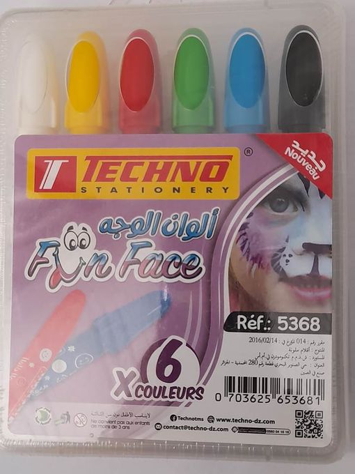 CRAYONS DE COULEURS WOW EFFAÇABLE BOITE RONDE 24 PIECES TECHNO REF: 5805