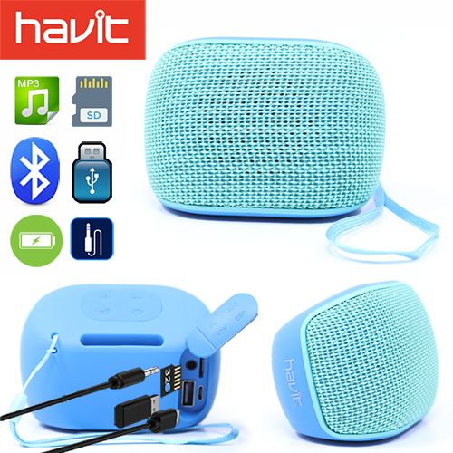  Havit Haut Parleur Speaker Sk 800Bt Sans-Fil Bluetooth Aux Micro Sd - Bleu