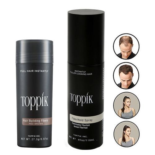  Toppik Pack Fibre De Cheveux Intensifiant & Fixateur - 27.5G -dark brown