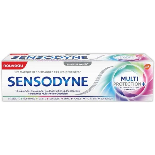  Sensodyne MultiProtection Blancheur Dentifrice Fluorure Dents Sensibles et Blanches