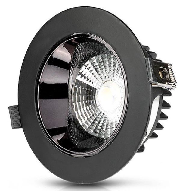  Générique Spot LED Encastré Rond 30W Noir 4000K