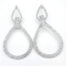  Fashion Jewelry Boucles D'oreilles Ovales -Strass -