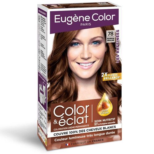  Eugene Color & Eclat - Les Flamboyantes Coloration Permanente Très Longue Durée - Marron Praliné 78