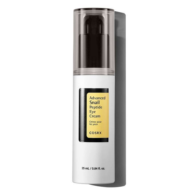  Cosrx Crème pour les yeux aux peptides d'escargot avancée avec 73,7 % de mucine d'escargot + 2 % de niacinamide, 0,85 fl oz / 25 ml - Crème de nuit éclaircissante pour les ridules et les cernes - Korean Skin Care - Cruelty Free