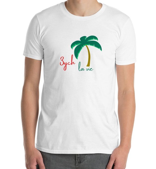  T-Shirt Design Col Rond - Collection Algérie - 3Ych la Vie - Blanc