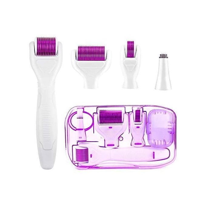  Derma Roller Anti Rides - 5 En 1 - Blanc.