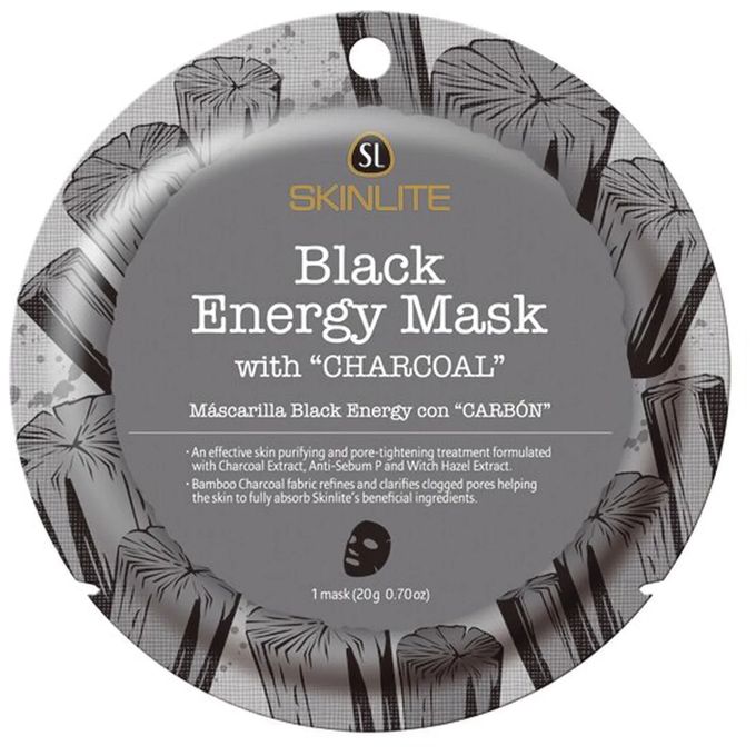  Skinlite Masque Pour Visage - Black Energy Mask- avec 'CHARCOAL' -20g