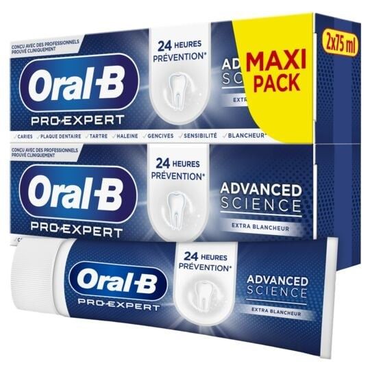  ORAL-B ProExpert Dentifrice Advanced Science Extra Blanchissant 2 x75ml