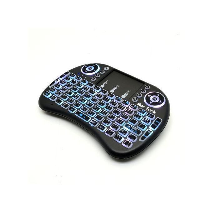  Mini Clavier Souris Sans Fil Pour Pc & Tv - Noir