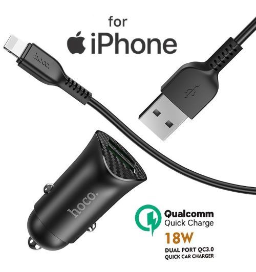  Hoco Chargeur Auto - Double Port Usb Pour Iphone