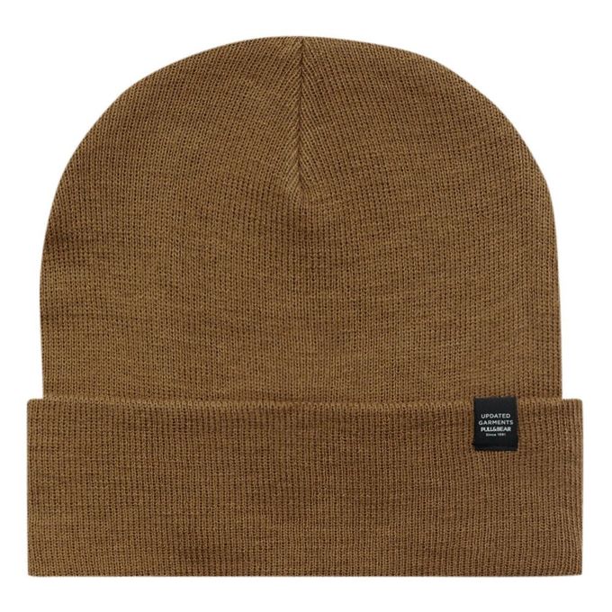  Pull & Bear Bonnet Double Épaisseur en Maille Fine - Marron