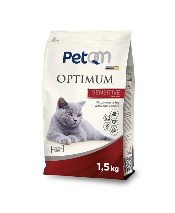  PET QM Optimum Sensitive agneau et riz 1,5kg