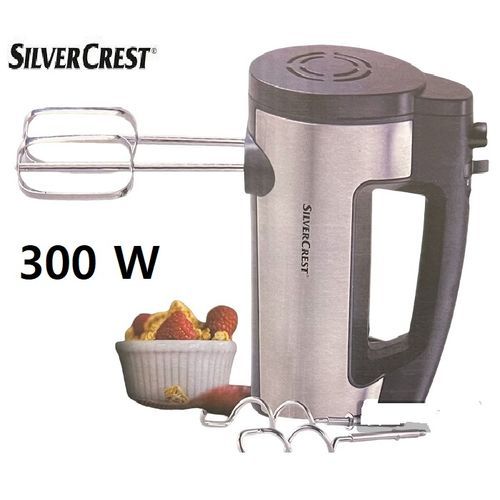  SilverCrest Batteur À Main électrique En Inox-300W -HM833-Noir-Argent