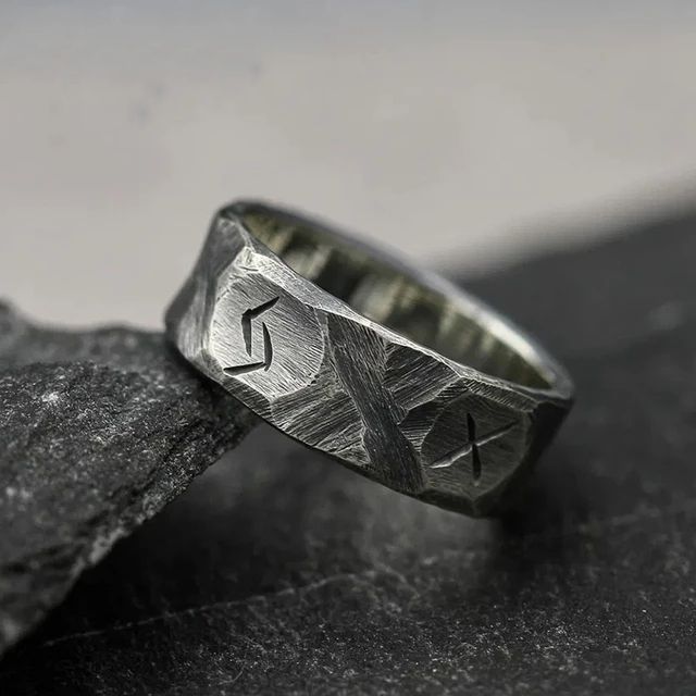  Bague En Acier Inoxydable  -Viking Odin Norse